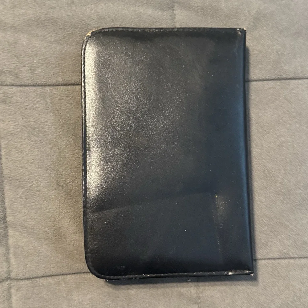 Vintage Dopp‎ Men's Black Leather Travel Grooming Kit Case